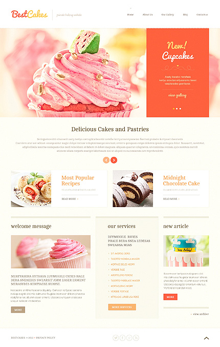 Confectionery Shop WordPress Theme