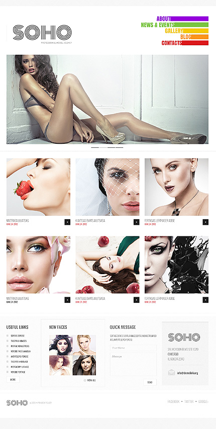 Beauty of Shapes: Model Agency WordPress Theme