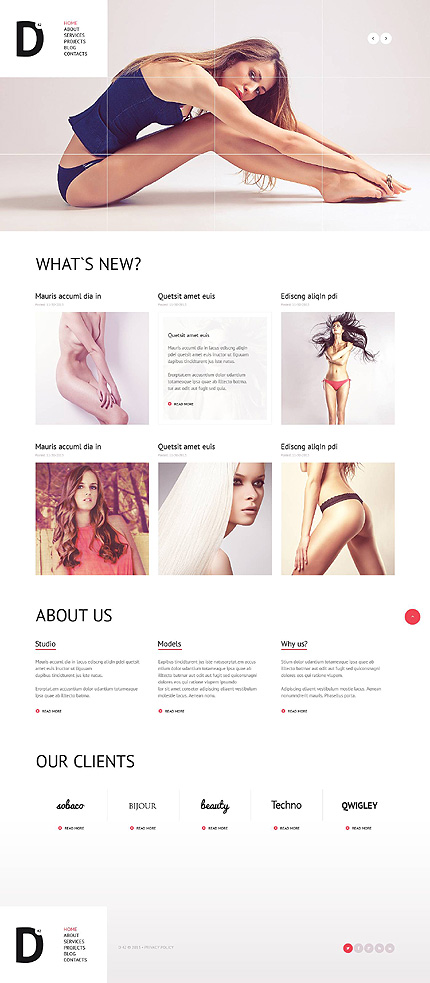Pure Body Fashion Model Agency WordPress Template