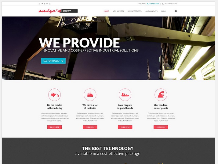 Industrial Business WordPress Website