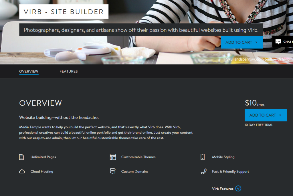 Media Temple Virb Build your own website with the best site builder