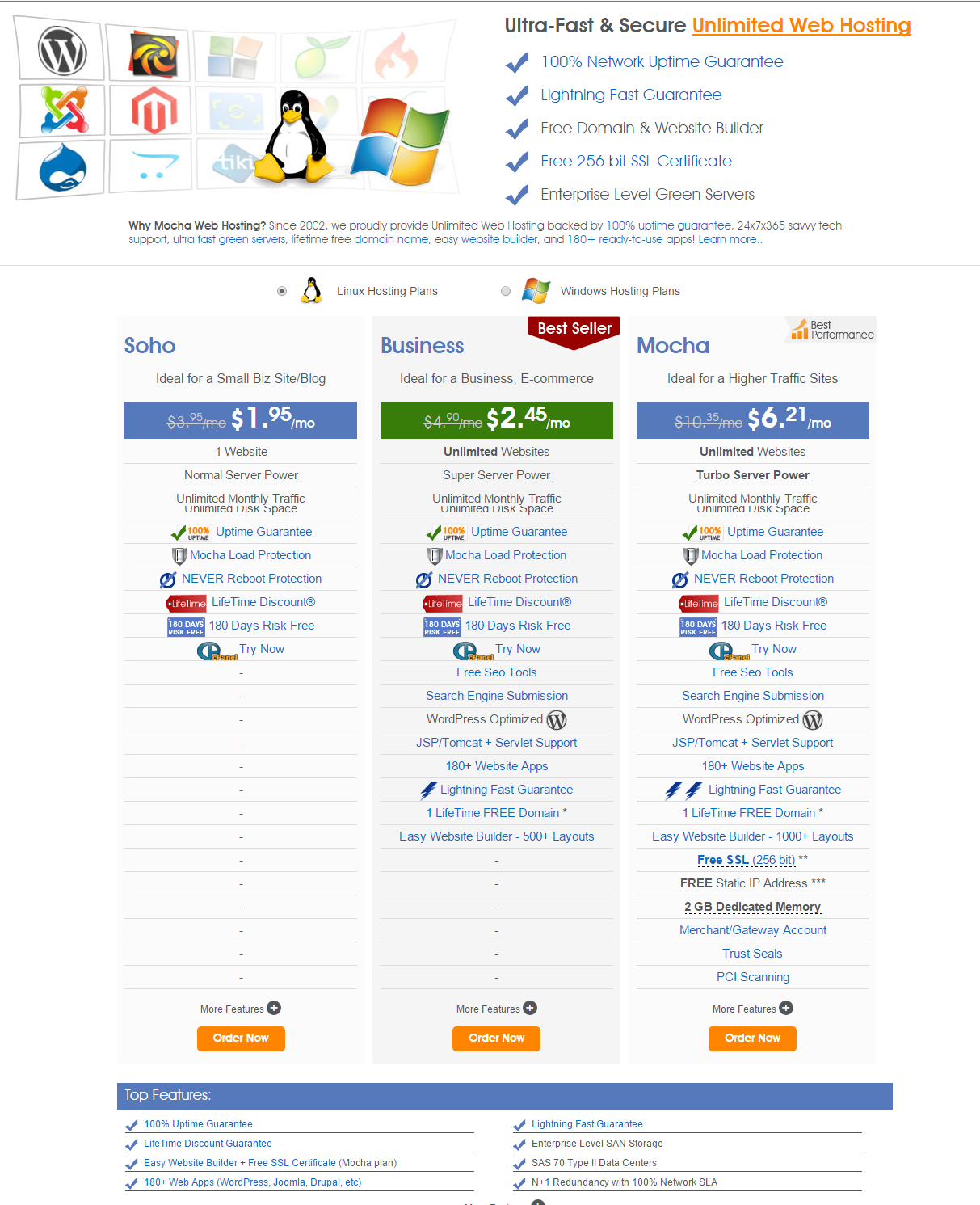 MochaHost webhosting plans - MochaHost Promo Code