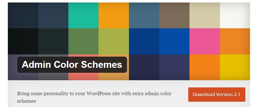 Admin Color Schemes plugin