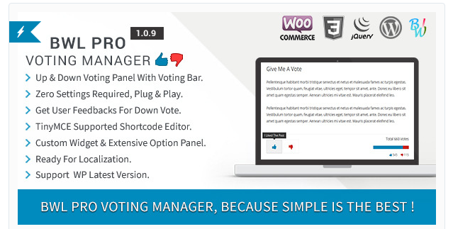 BWL Pro Voting Manager WordPress