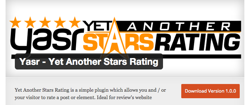 Yasr Yet Another Stars Rating WordPress Plugins
