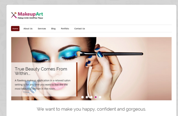 Makeup Artists WordPress Theme InkThemes