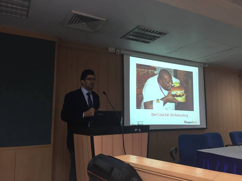 jitendra vaswani blogging workshop at amity university