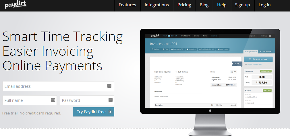 Time Tracking Software Paydirt