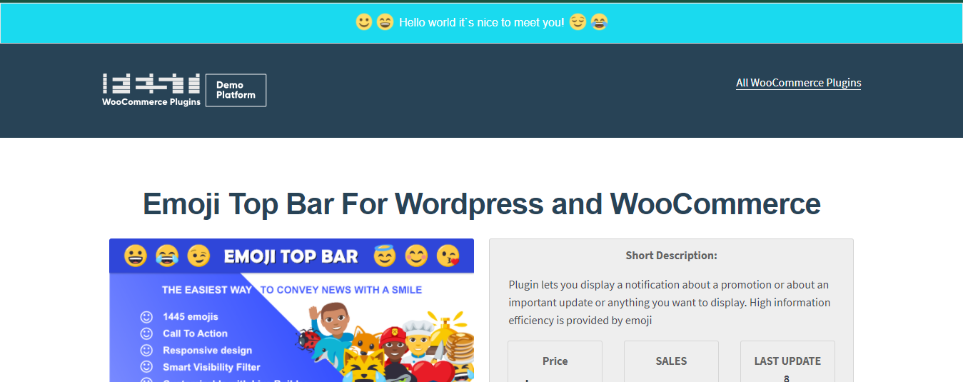 Emoji Top Bar -WordPress Notification Plugin