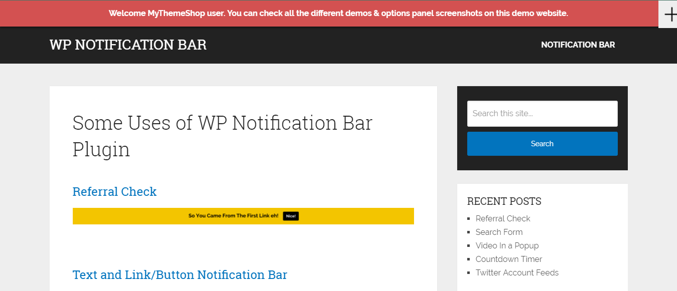 WP Notification Bar Theme -WordPress Notification Plugin
