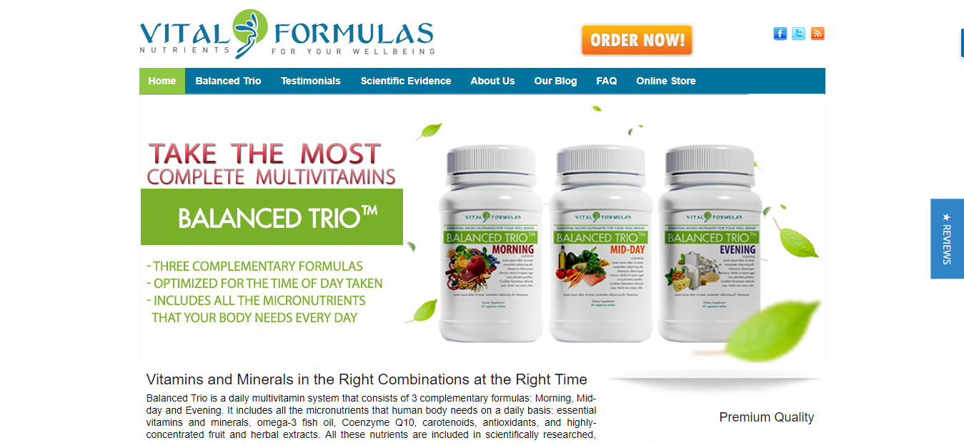 Natural health affiliate - Vital Formulas