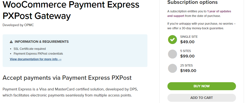 Payment Express PXPost Gateway
