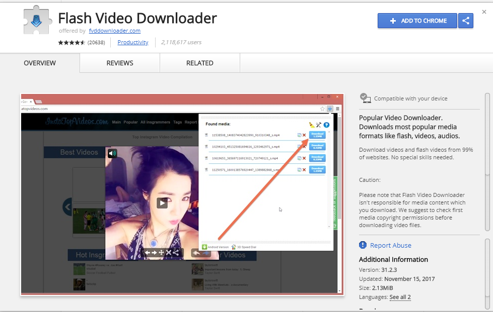 Flash Video Downloader- Download Manager Extension