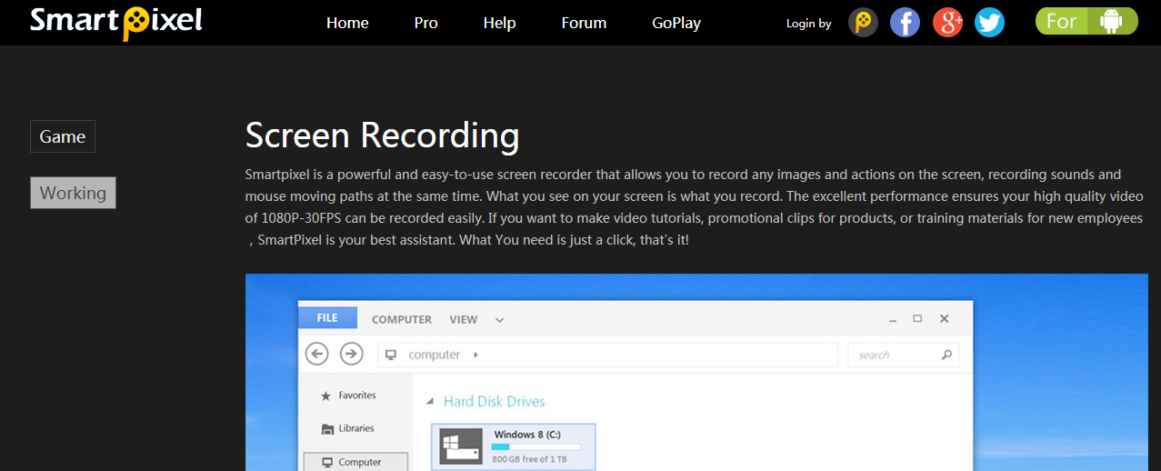  SmartPixel- Screen Recording Software