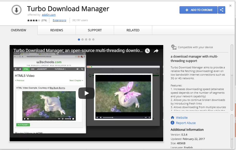 Turbo Download Manager Extension