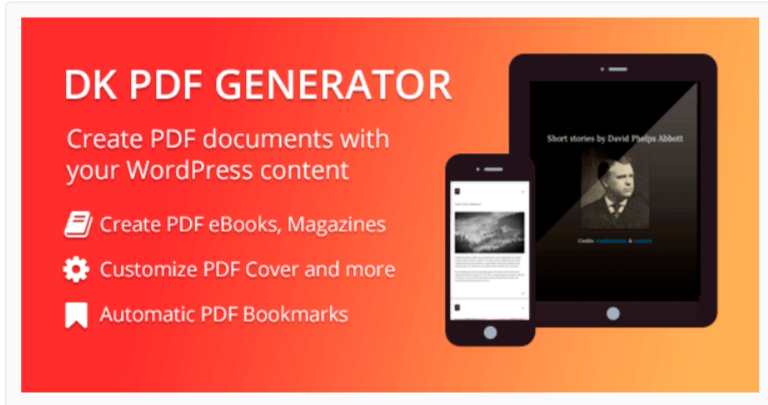 DK PDF Generator- WordPress PDF Viewer Plugins
