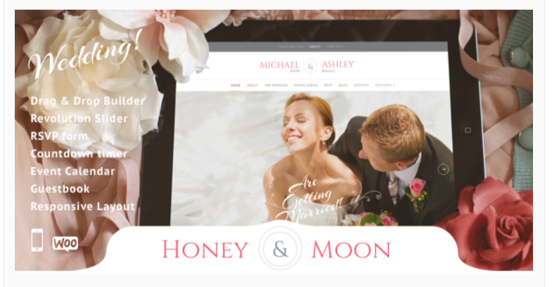 Honeymoon- WordPress Wedding Theme