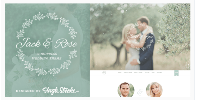 Jack & Rose- WordPress Wedding Themes