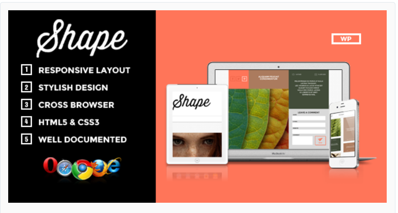 Shape- Photography WordPress Themes 