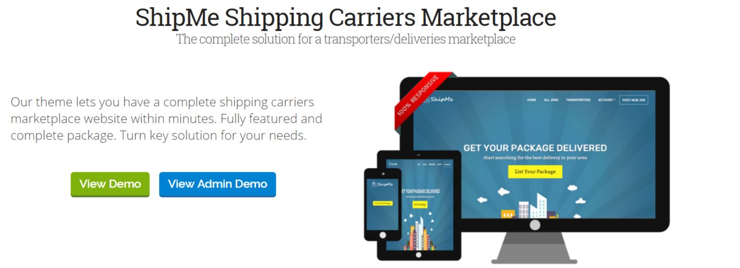 ShipMe Shipping Carriers - Marketplace WordPress Themes