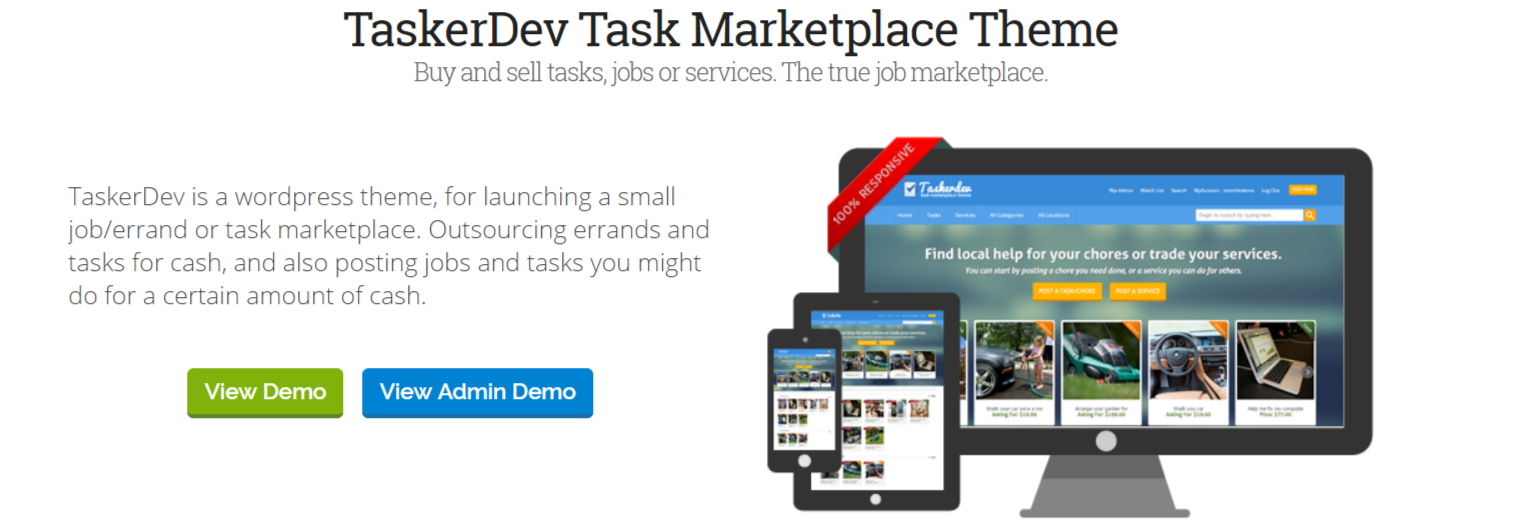 TaskerDev -Marketplace WordPress Themes