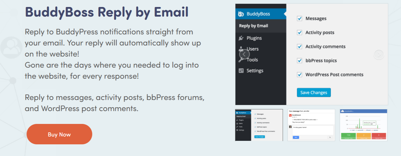 BuddyBoss Reply by Email - Best BuddyPress Plugins