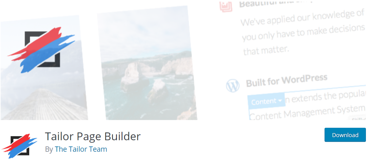 Tailor Page Builder - WordPress Page Builder Plugins