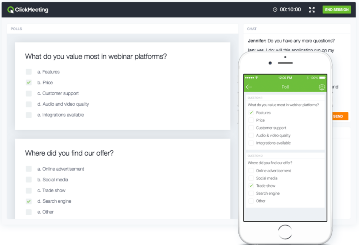  ClickMeeting Review- Webinar survey 