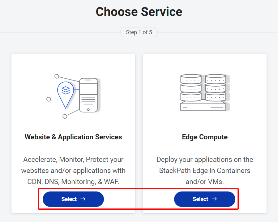 Choose Service - StackPath CDN Review