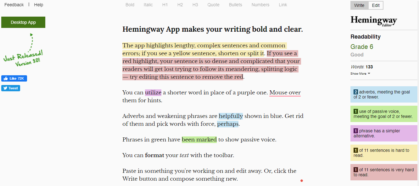 Hemingway Editor- Best Grammar Checker Tools