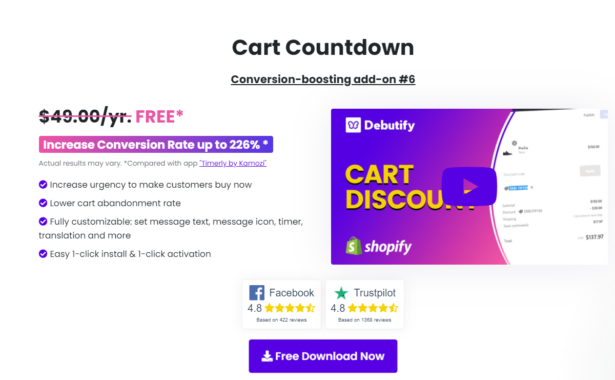 Debutify-Cart Countdown