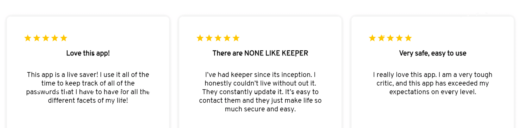 Keeper Unlimited Customer reviews