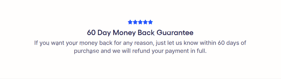 60- Day Money Back Gurantee