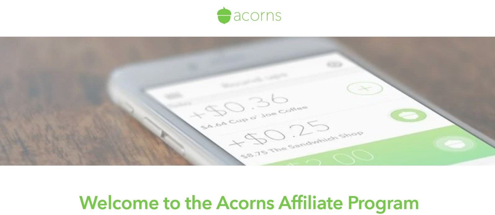 Acorns - Investing Affiliate Program