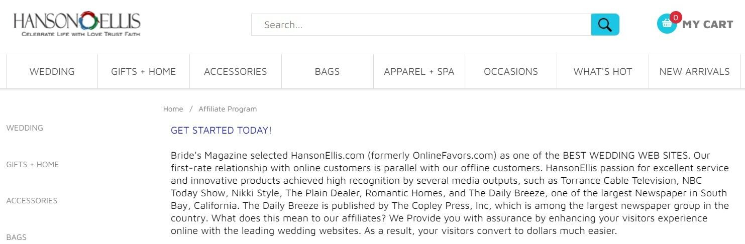 HansonEllis.com Affiliate Programs