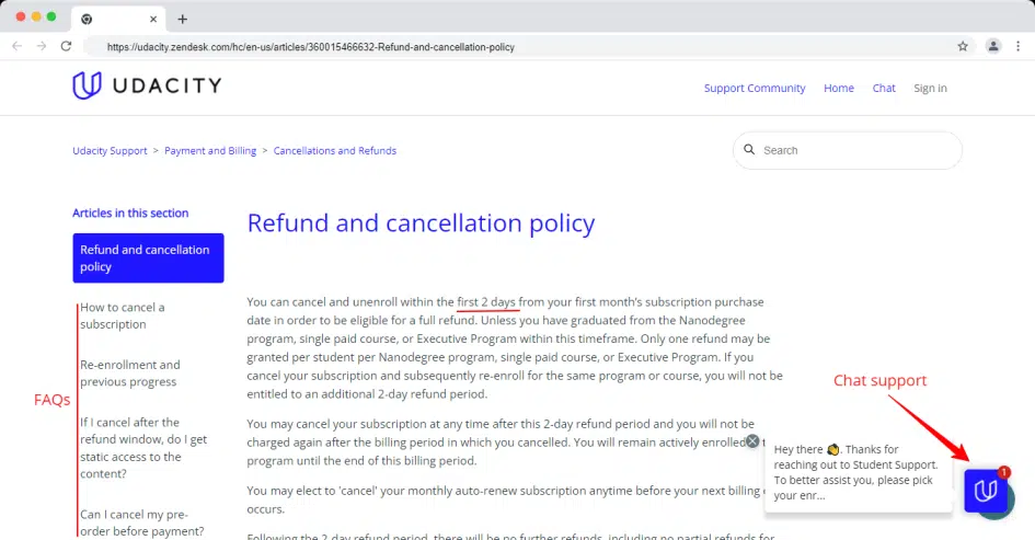 Refund and cancellation policy