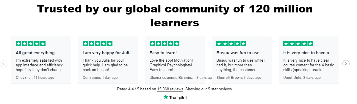 Busuu Customer Reviews