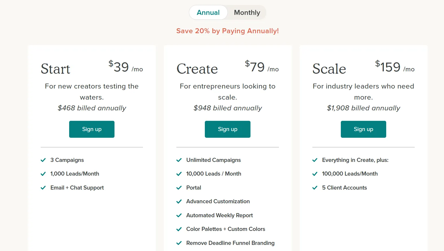 Deadline Funnel Pricing Plans