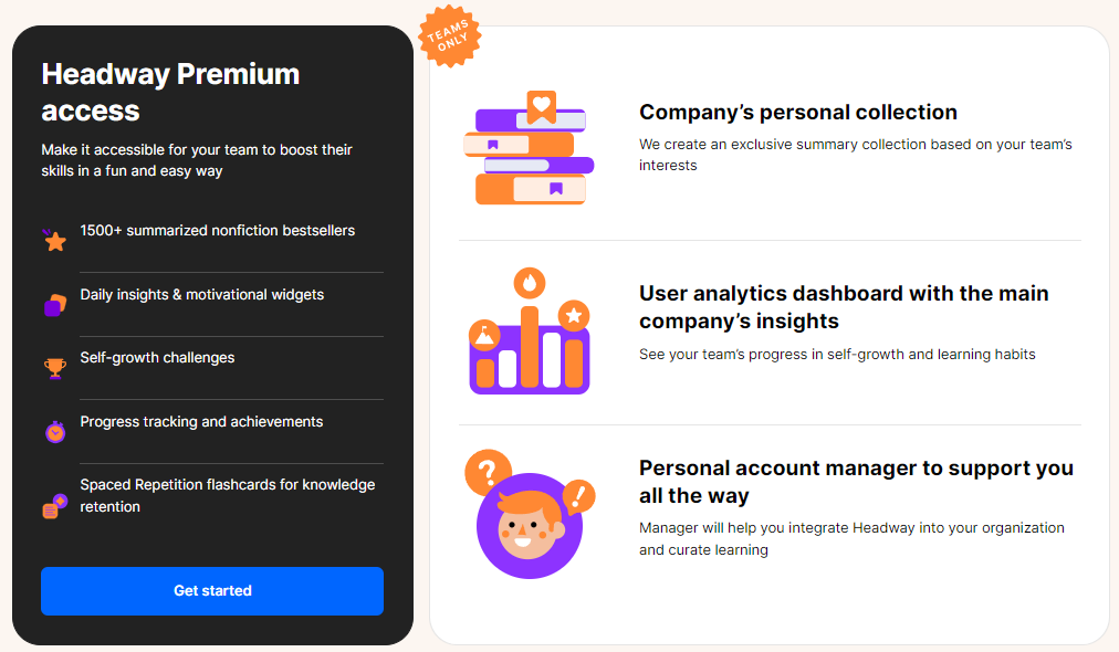 Headway Premium Access Pricing Plan