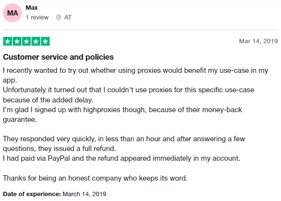 HighProxies Review - Customer Review