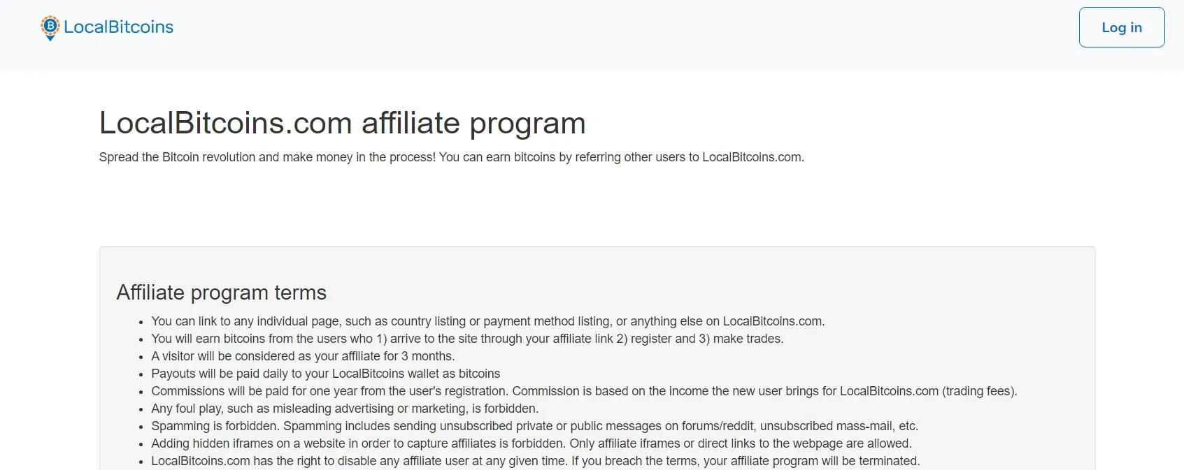 LocalBitcoins Affiliate Program 
