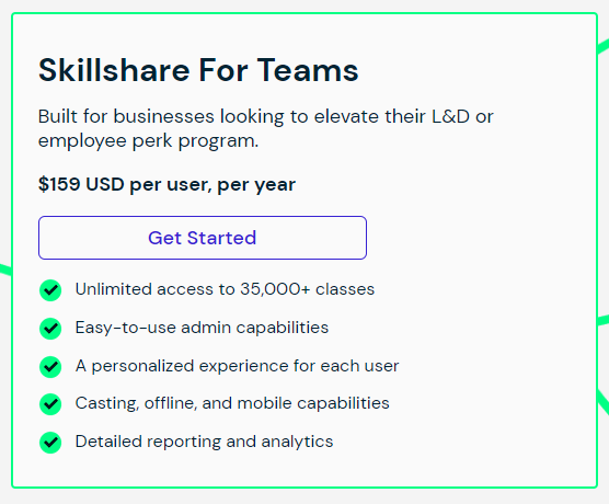 Skillshare - Pricing