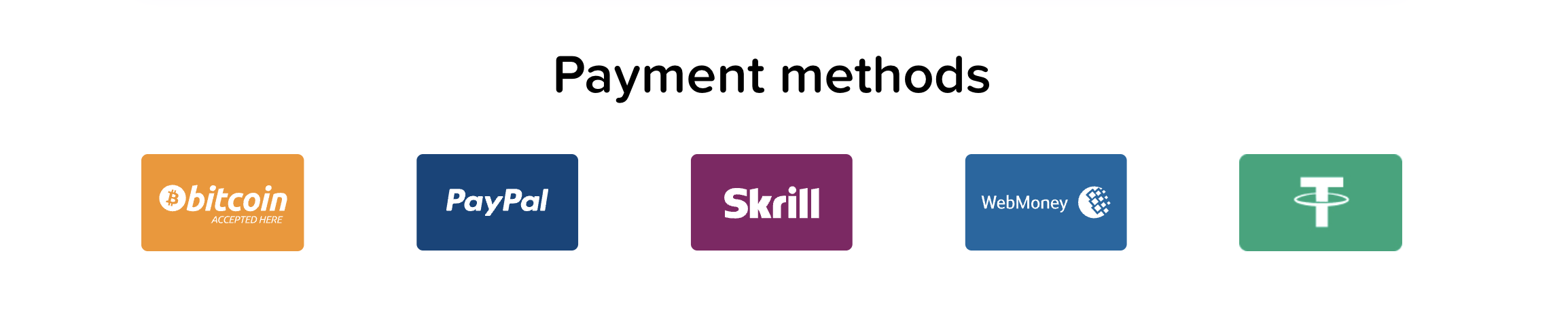 Payment methods