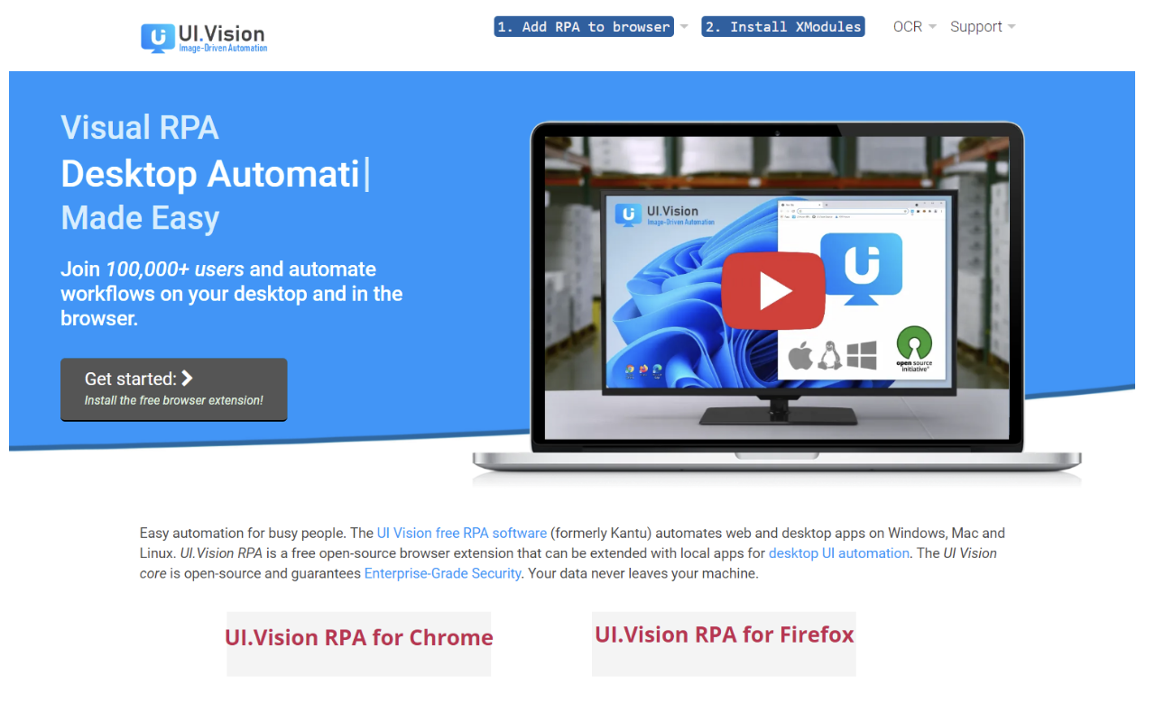 UI. Vision RPA