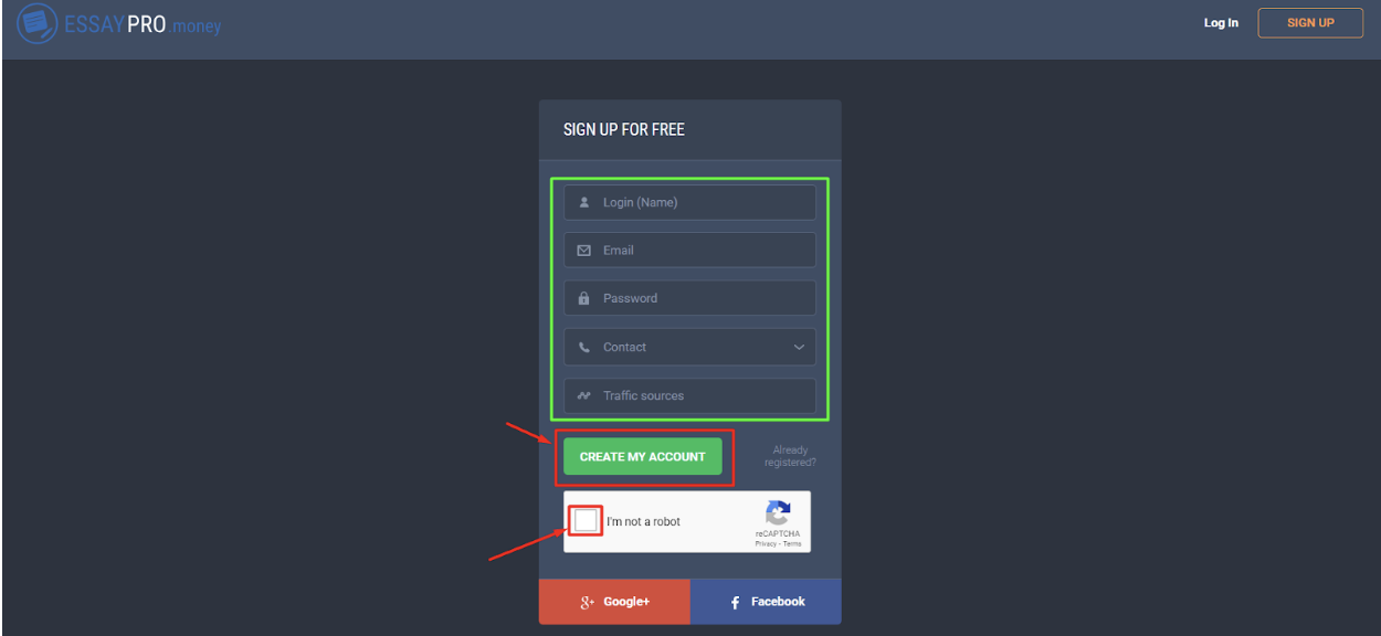 essay.pro account