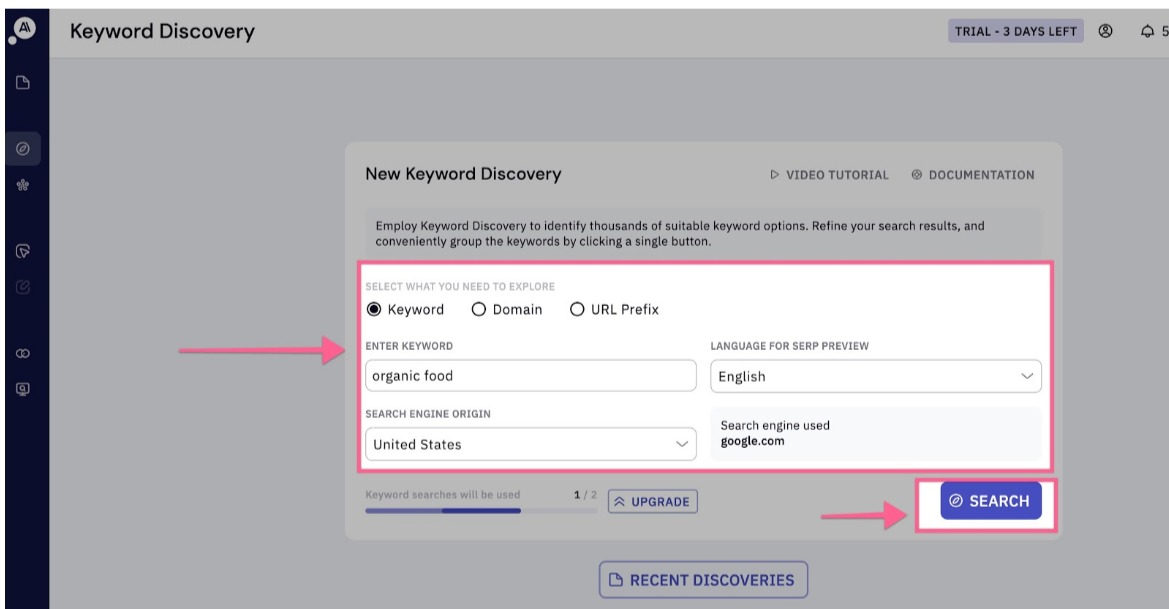 Seed keyword