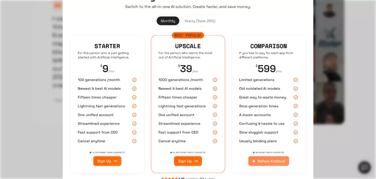 krater-ai-pricing