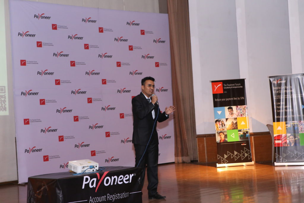 Aditya nath jha from inspire2rise at payoneer forum delhi India