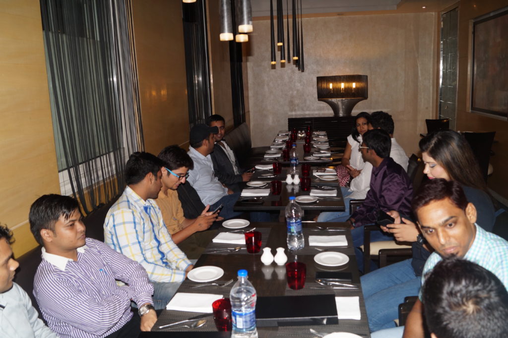 payoneer networking dinners india july 2015 food enjoying