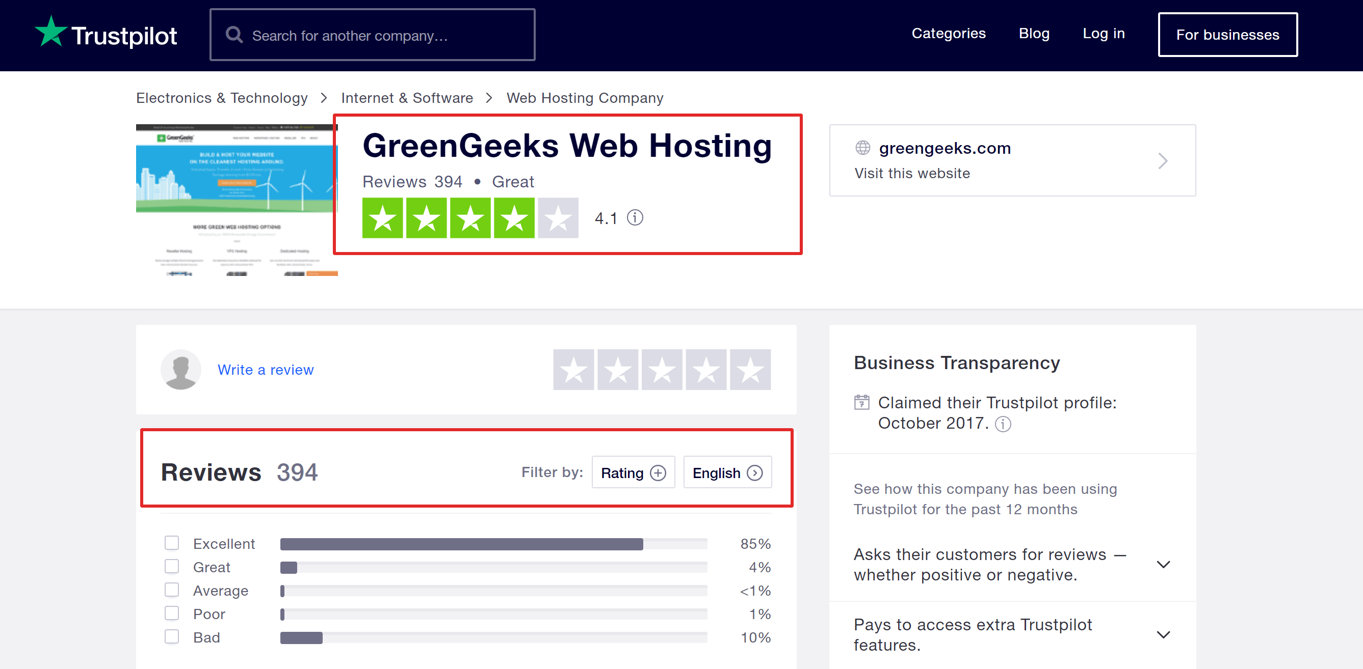Greengeeks customer reviews and testimonials
